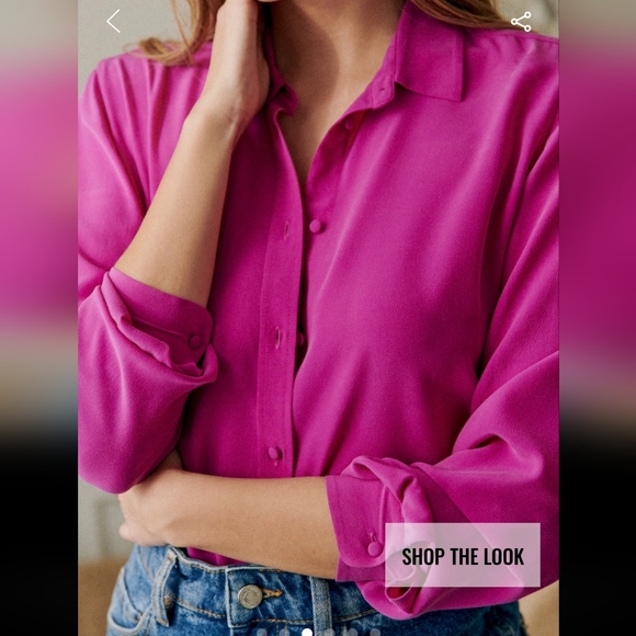 Sezane Ann 100% Silk Shirt - Picture 5 of 12